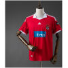 Mens Benfica Retro Home Jersey 2009/10 front view in red with white collar