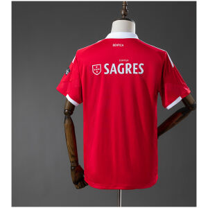 Mens Benfica Retro Home Jersey 2009/10 rear view showing matching team styling