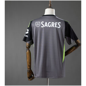 Mens Benfica Black Grey Goalkeeper Jersey 2026/27 rear view showing matching team styling