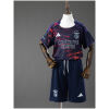 Kids Benfica Third Kit 2026/27 front view of navy shirt and shorts set