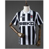 Mens Besiktas Retro Away Jersey 1996/97 front view in black and white stripes