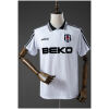 Mens Besiktas Retro Home Jersey 1996/97 front view in white with black stripes