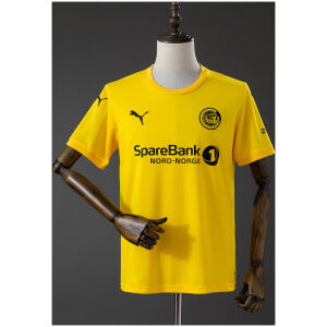 Mens FK Bodo/Glimt Home Jersey 2025/26 front view in electric yellow with black circular crest