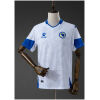 Mens Bosnia and Herzegovina Away Jersey 2026 front view in white and blue with tonal dragon pattern and crest