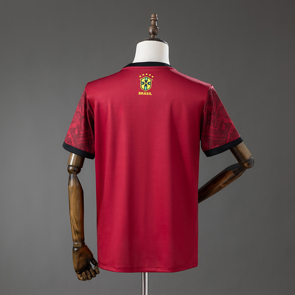 Mens Brazil Concept Brown Jersey 2026 Mens Brazil Concept Brown Jersey 2026 rear view showing authentic team styling