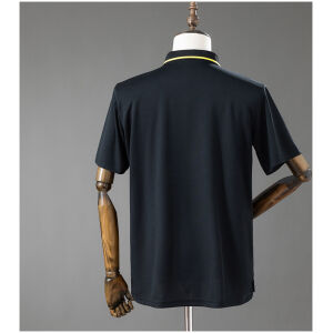 Mens Brazil Black Polo 2026 rear view showing authentic team styling