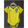 Baby Brazil Home Jersey 2026 yellow infant bodysuit on hanger front view