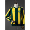 Brazil yellow and green striped long sleeve sweatshirt front view