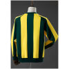 Mens Brazil Yellow and Green Long Sleeve Sweatshirt rear view showing authentic team styling