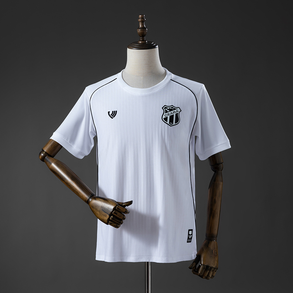 Mens Ceara Sporting Club 2627 Away Jersey Mens Ceara Sporting Club 2627 Away Jersey front view in white with black shoulder piping and team crest
