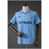 Mens Celta de Vigo UEFA Cup Retro Home Jersey 2001/02 front view in sky blue with navy collar and Citroën sponsor