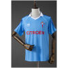 Front view of the Mens Celta de Vigo Retro Home Jersey 1984/85 in sky blue featuring white collar and red Citroen sponsor