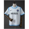Mens Chelsea Casual Training Kit T-Shirt 2024/25 front view in white with sky blue gradient accents