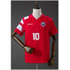 Front view of the Mens Chile Number 10 Retro Home Jersey 1994 in red with white shoulder graphics and number 10