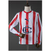 Mens Chivas de Guadalajara 120 Aniversario Long Sleeve Jersey front view with red stripes and retro crest