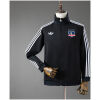 Front view of the Mens Colo Colo Originals Jacket Black Jersey 2026/27 displaying white 3-stripes, Trefoil logo, and Colo-Colo crest on a mannequin.