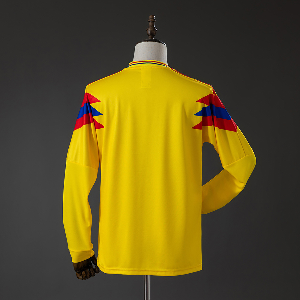 Mens Colombia Originals Retro Long Sleeve Home Jersey 1990 Mens Colombia Originals Retro Long Sleeve Home Jersey 1990 rear view showing authentic team styling