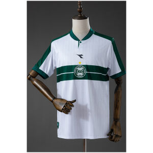 Mens Coritiba Home Jersey 2026/27 front view in white with dark green horizontal chest band and CFC crest