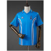 Mens Coventry City Retro Home Jersey 1975/81 front view in sky blue with navy tramline stripes and Admiral crest
