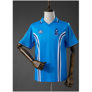Mens Coventry City Retro Home Jersey 1975/81 Mens Coventry City Retro Home Jersey 1975/81 front view in sky blue with navy tramline stripes and Admiral crest