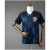 Front view of Mens Croatia Retro Away Jersey 2018 in dark navy and black checkerboard on mannequin