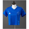 Women's blue Cruzeiro cropped home top 2026/27 front view