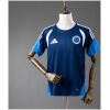 Cruzeiro dark navy singlet jersey with blue accents and ribbed crew neck front view