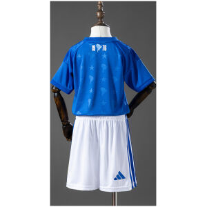 Kids Cruzeiro Home Kit 2026 rear view of shirt and shorts