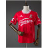Mens Deportivo Toluca Retro Home Jersey 1998/99 front view in red with Victoria script sponsor and crowned crest