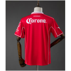 Mens Deportivo Toluca Retro Home Jersey 1998/99 rear view showing authentic team styling