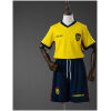 Kids Ecuador Home Kit 2026 front view displaying yellow jersey and navy shorts on mannequin