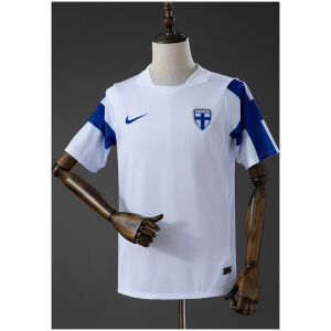 Mens Finland Home Jersey 2026 Mens Finland Home Jersey 2026 front view in white with blue Nordic cross sleeves and Suomi shield crest