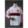 Mens Flamengo Long Sleeve Away Jersey 2026/27 front view in white with red and black chest band