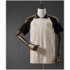 Front view of the Mens Flamengo Shirt Training Kit Polo 2026/27 in apricot cream and espresso brown with gold accents