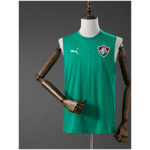 Front view of the Mens Fluminense Green Training Kit Singlet Kits Jersey 2026/27 showing tonal pattern and FFC crest