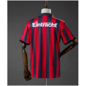 Mens Eintracht Frankfurt Retro Home Jersey 1991/92 rear view showing authentic team styling