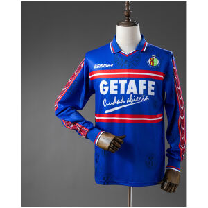 Mens Getafe Retro Long Sleeve Home Jersey 1998/99 front view on mannequin