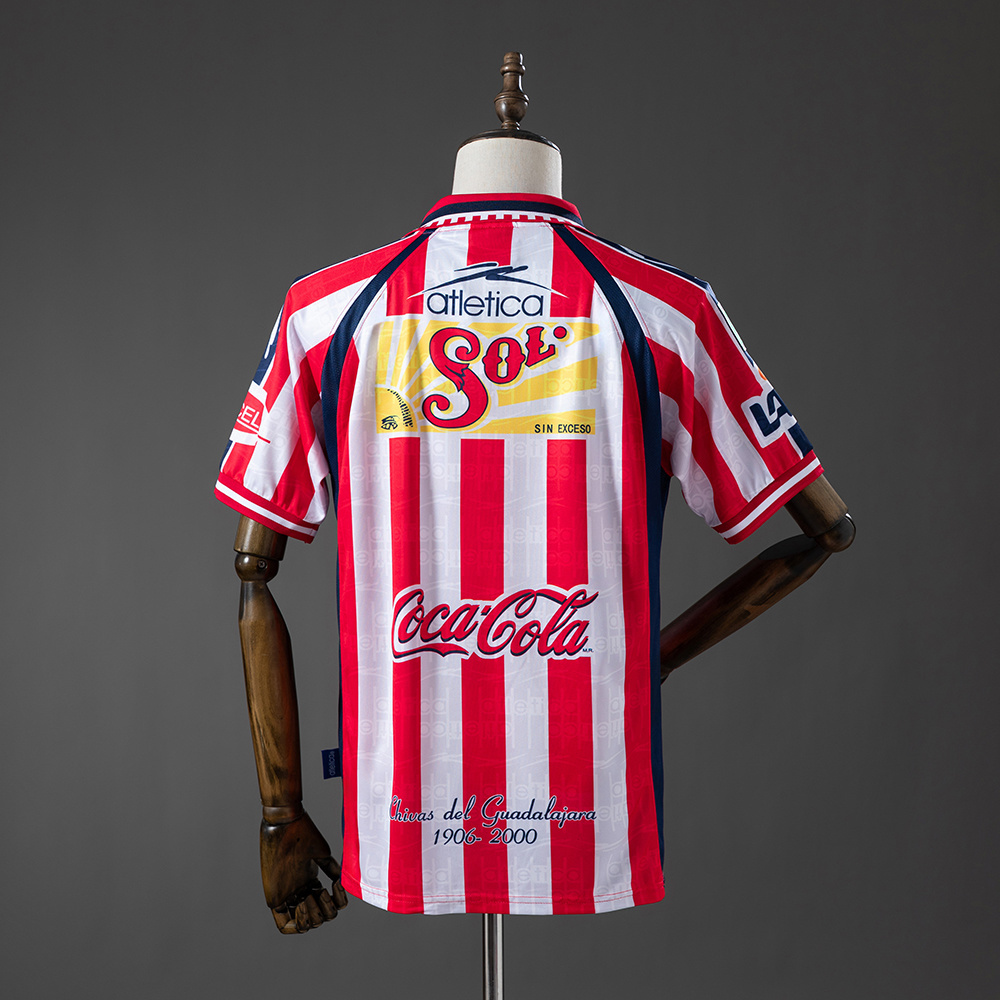 Mens Guadalajara Retro Home Jersey 1999/00 Mens Guadalajara Retro Home Jersey 1999/00 rear view showing matching team styling