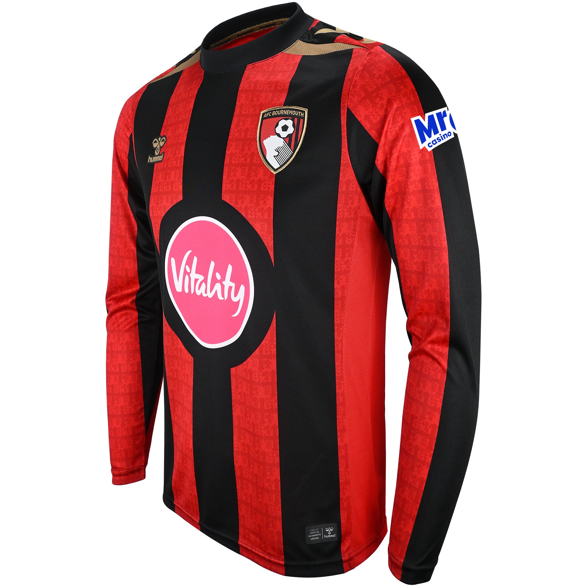 HOME26MLSHIRT 1.jpg Mens AFC Bournemouth Home Long Sleeve Jersey 2026/27 rear view showing matching team styling