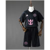 Kids Inter Miami Away Kit 2026/27 front view of black jersey and shorts