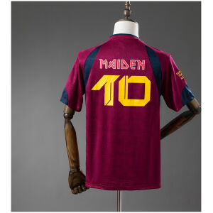 Mens Iron Maiden x West Ham United Retro Collaboration Away Jersey 2010 rear view showing authentic team styling