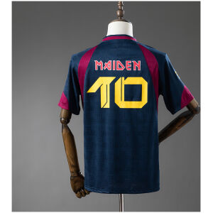 Mens Iron Maiden x West Ham United Retro Collaboration Home Jersey 2010 rear view showing authentic team styling