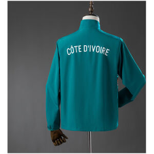 Mens Ivory Reversible Jacket Green Windbreaker 2026 rear view showing matching team styling