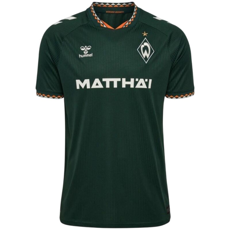 Mens SV Werder Bremen Away Jersey 2026/27 Mens SV Werder Bremen Away Jersey 2026/27 dark green textured front view
