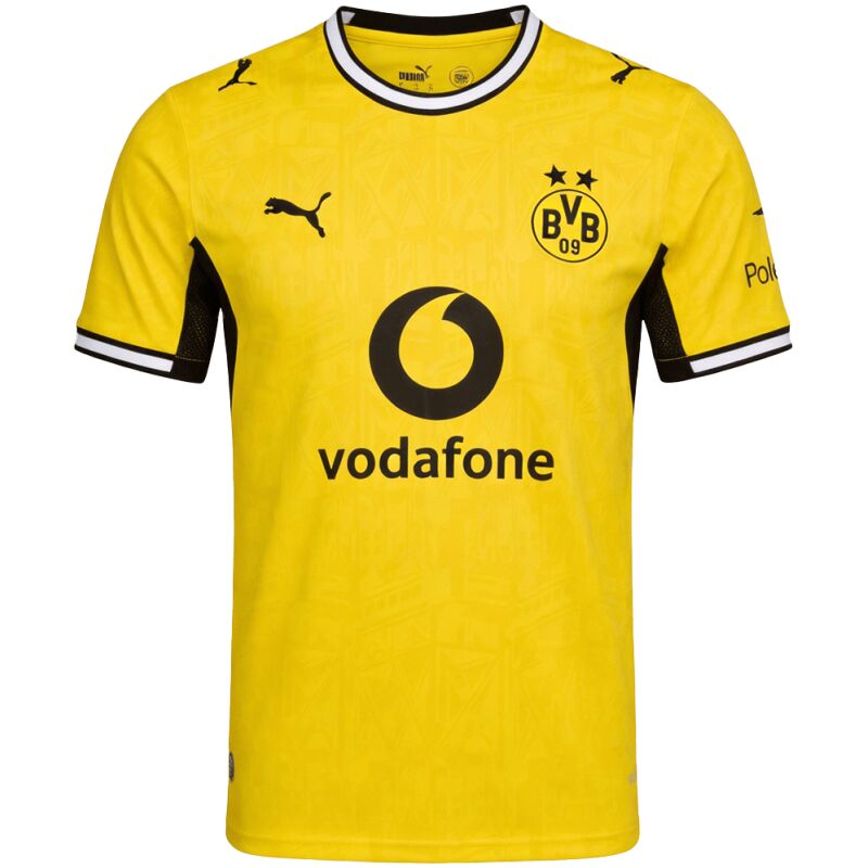 Mens Borussia Dortmund Home Jersey 2026/27 Mens Borussia Dortmund Home Jersey 2026/27 yellow geometric front view