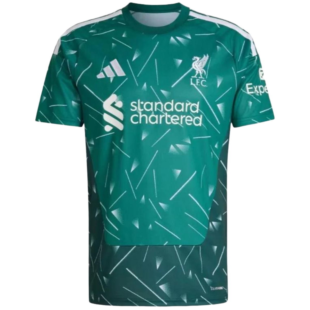 Mens Liverpool Goalkeeper Jersey 2026/27 Mens Liverpool Goalkeeper Jersey 2026/27 emerald green patterned shirt front view