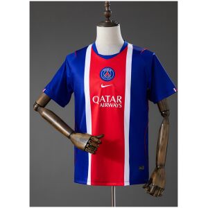 Mens PSG Home Jersey 2026/27 blue shirt with central red stripe front view
