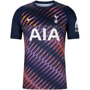 Dark navy Tottenham Hotspur away shirt with brushstroke pattern and AIA front view