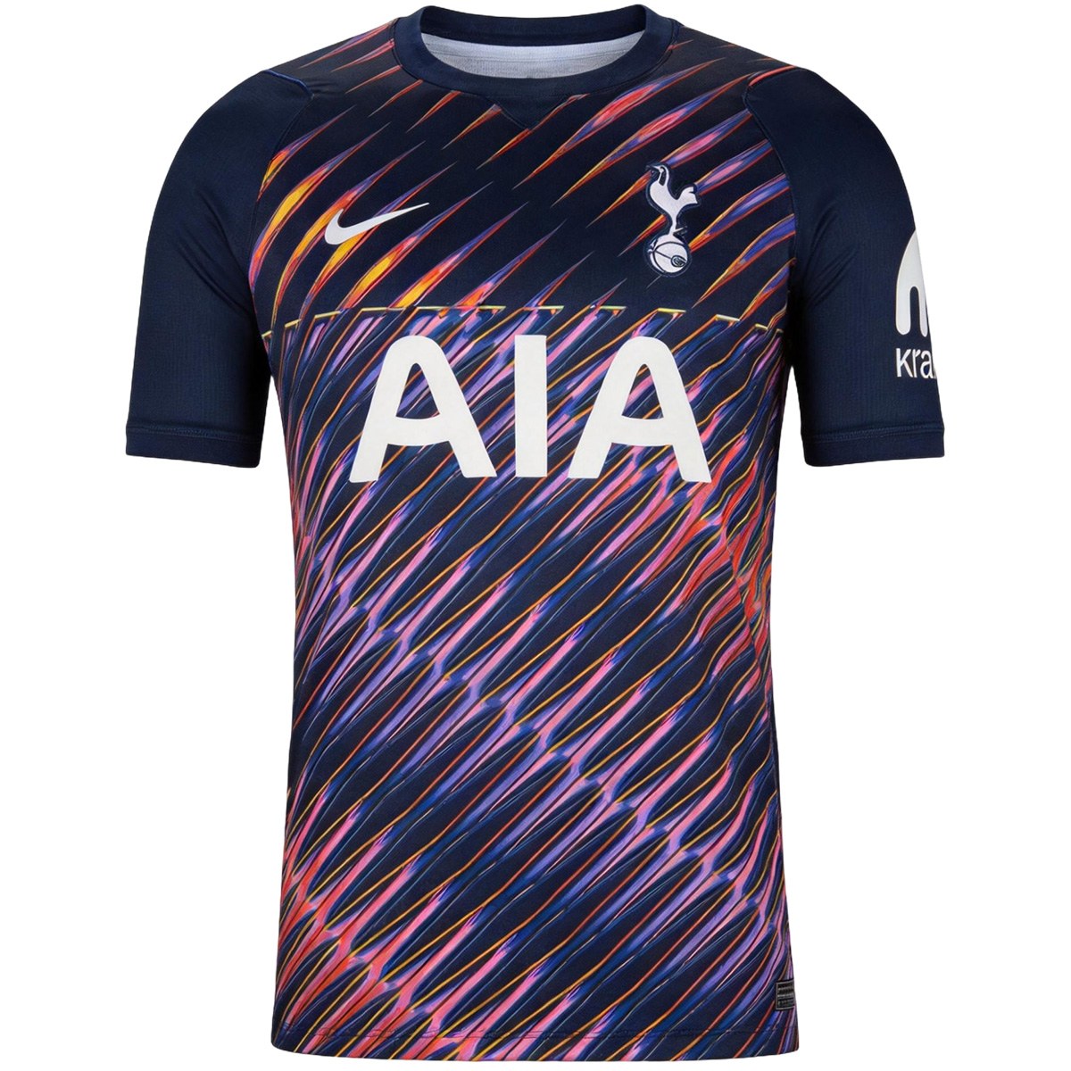 Mens Tottenham Hotspur Away Jersey 2026/27 Dark navy Tottenham Hotspur away shirt with brushstroke pattern and AIA front view