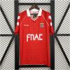 Mens Benfica Retro Home Jersey 1990/91 front view in red with white collar
